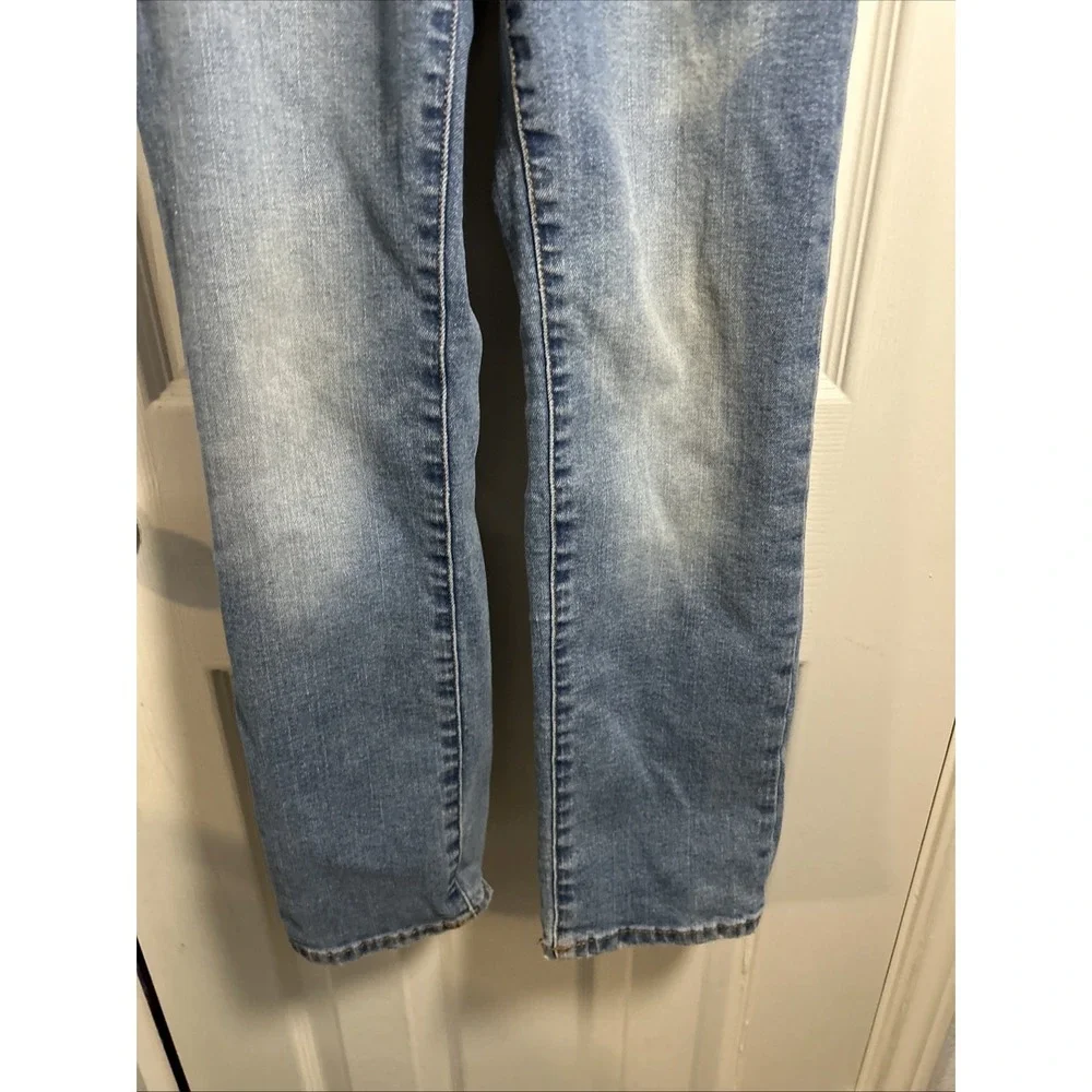 Girls Gap size 8 Jeans Regular Stretch Straight Adj. Waist ‎ Blue